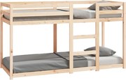 vidaXL Pat supraetajat, 75x190 cm, lemn masiv de pin