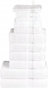 vidaXL Set de prosoape premium SOLUND, 12 piese, alb, 600 g/m²