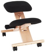 Scaun genunchi ergonomic, negru / fag, GROCO