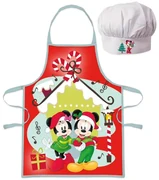 Disney Minnie and Mickey Set de șorț de Crăciun pentru copii, 2 bucăți