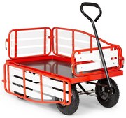 Ventura, cărucior de mână, sarcină maximă 300 kg, oțel, WPC, roșu