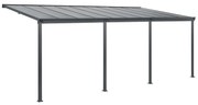 Acoperis din aluminiu "Borneo" 6x3m, gri închis