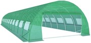 Solar de grădină, 6x12 m, 72 m², cadru din oțel, țeavă galvanizată, folie PE armată, 24 ferestre rulante, rezistent la UV, impermeabil, Verde, GH612,