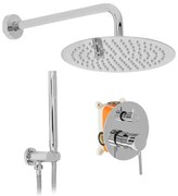 REA-P8007 - Set de duș LUNGO cu baterie încastrată, crom lucios