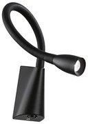 Ideal Lux - Lampă flexibilă LED GOOSE LED/3W/230V CRI 90 negru