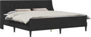 vidaXL Cadru de pat cu saltea cu saltea Negru 200 x 200 cm Catifea