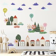 Autocolante de perete - Iepurașii în oraș