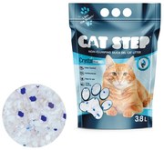 Gunoi pentru pisici cu gel de siliciu Cat Step Crystal Blue 1,67 kg, 3,8 l