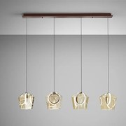 Lustra cu 4 pendule LED design decorativ Ingrid 4L champagne