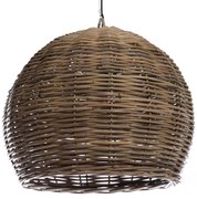Lampa suspendata din ratan, gri, diametru 60 cm, inaltime 50 cm
