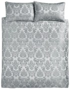 Lenjerie de pat gri din damasc pentru pat dublu, extinsă 230x220 cm Damask Jacquard – Catherine Lansfield
