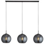 Lustra design modern cu 3 pendule fumurii AMSTERDAM 1023-3SM SRT