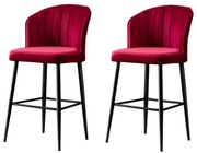 Set de scaune de bar Rubi Claret Red, 2 buc., 2 buc.
