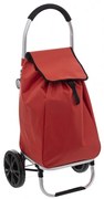 Carucior cumparaturi Orleans, rosu, cadru aluminiu, 44.5 x 37 x H 98 cm. 50 litri