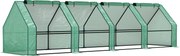 Outsunny Mini Seră Portable Tunel pentru Creșterea Plantelor și Florilor cu Uși Rulabile cu Fermoar, Verde | Aosom Romania