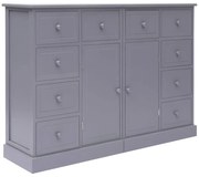 vidaXL Dulap cu 10 sertare, gri, 113x30x79 cm, lemn