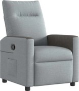 vidaXL Fotoliu rabatabil, gri deschis, material textil