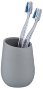 Pahar ceramic pentru periuțe de dinți BADI, gri, Wenko