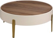 Masuta de cafea design LUX Walnut-Bej
