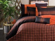 Set Complet Dazzle Orange-Negru, cu 8 piese (Bumbac 100%)