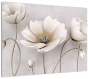 Tablou cu florile albe (70x50 cm)