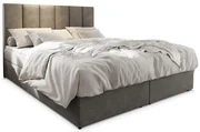 Pat boxspring tapitat MERALIS 160x200 cm gri Saltea: Saltea cu arcuri Bonell