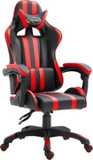 vidaXL Scaun pentru jocuri, roșu, piele ecologică