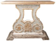 Consola natur, din lemn masiv, aspect vintage, Valence