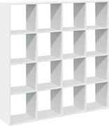 vidaXL Bibliotecă, alb, 137,5x29x137,5 cm, lemn prelucrat