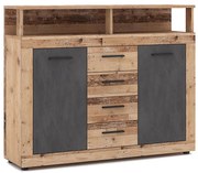 Comodă RUNA, maro deschis/antracit