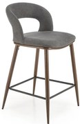 Scaun de bar tapitat H114 gri/nuc