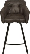 Scaun bar cu brate, elegant, Loft microfibra gri antic A-39081 VC