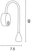 Lampă LED de perete IONAS LED/3W/230V 3000K alb