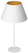 Lampă de masă ARDEN 1xE27/60W/230V d. 30 cm albă/aurie