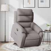 vidaXL Fotoliu rabatabil cu ridicare pe verticală, gri taupe, textil