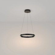 Lustra LED suspendata design modern Rim negru 40cm, 3000K