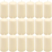 Set de lumânări pilon, 11,5 cm, Ø 6 cm, crem, 18 buc.