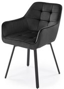 Scaun K588 velvet negru H82 cm