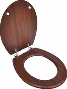 vidaXL Capac WC, maro, MDF, model simplu