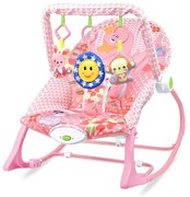 Balansoar cu vibrații și muzică, până la 18 kg, roz