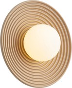 Plafonieră retro bej cu sticlă opal - Lila