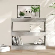 vidaXL Bibliotecă/Separator cameră, gri beton, 80x30x72 cm