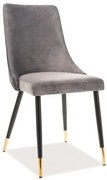 Scaun de sufragerie Polly (Gri + Negru). Promo -6%. 1050726