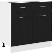 vidaXL Dulap suspendat Stejar Negru 80 x 31 x 81,5 cm Lemn compozit