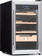 Klarstein El Presidente 48, Humidor pentru trabucuri, 48L,  3 sertare, 1 compartiment din lemn de cedru