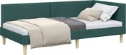vidaXL Cadru de pat colțar cu headboard Verde închis 80 cm x 200 cm