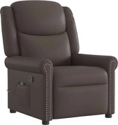 vidaXL Fotoliu de masaj, maro, piele ecologică lucioasă