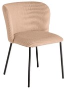 Set 2 scaune stil retro LYON catifea raiata roz