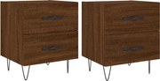 vidaXL Noptiere, 2 buc., stejar maro, 40x35x47,5 cm, lemn compozit