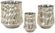 Mauro Ferretti Set 3 Vaze Finisaj Argintiu Cm Ø 35X38,5-27,5X33-18,5X26,3 | Aosom Romania